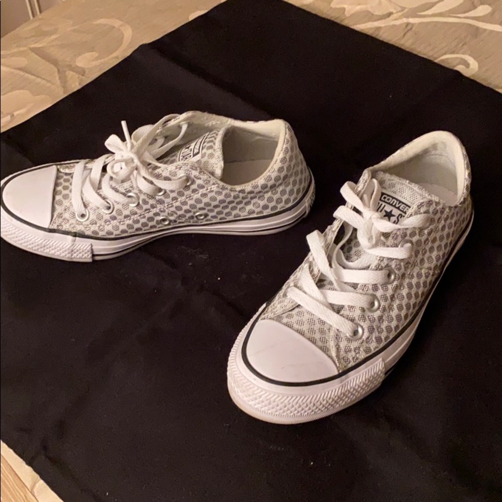 Converse silver sneakers